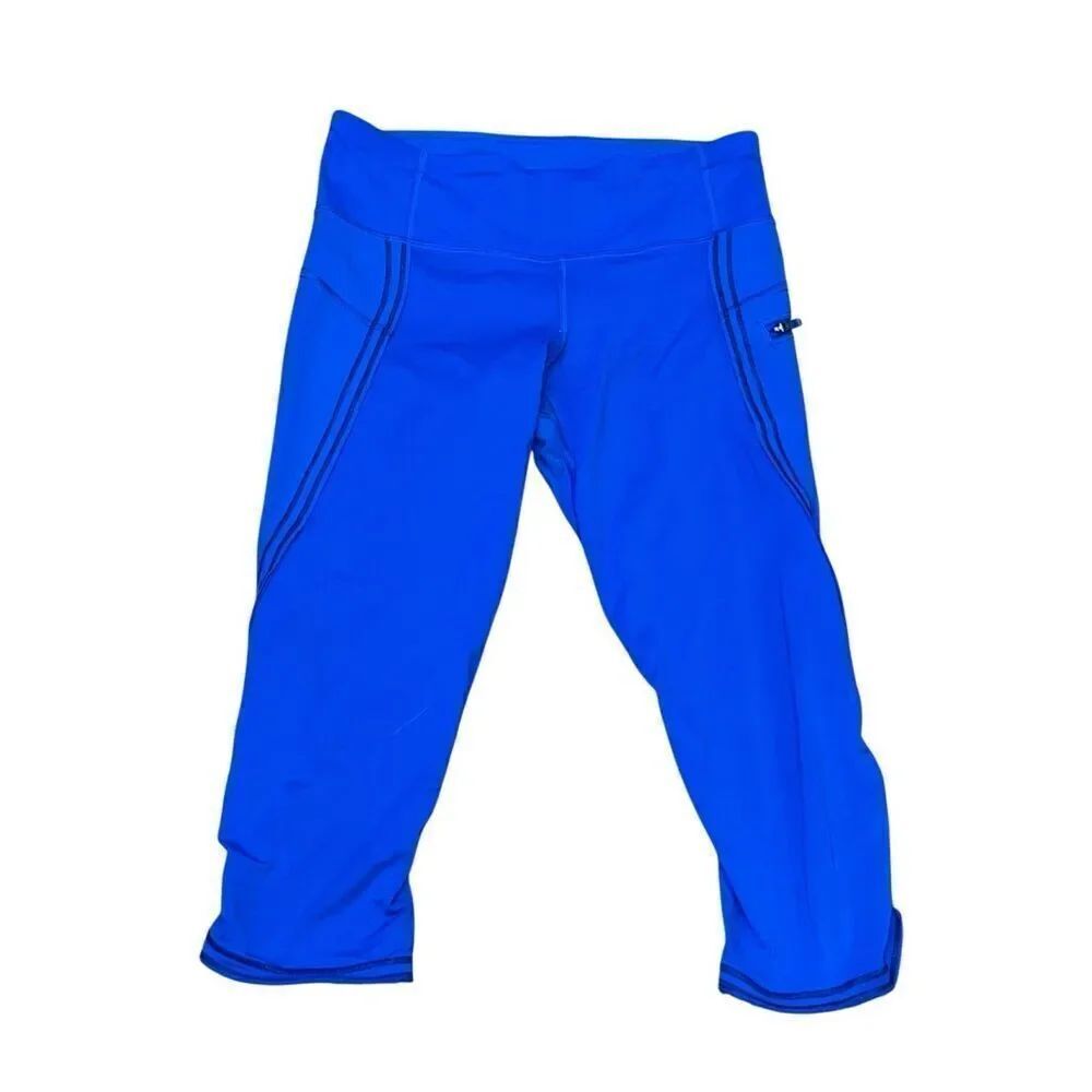 Lululemon Low Rise Royal Blue Croppped Leggings Size 4